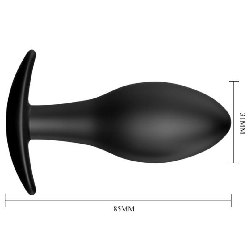 Plug anal ancre en silicone 8.5 cm noir