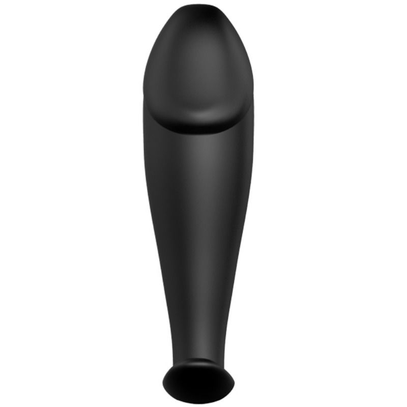 Plug anal en silicone forme pénis et 12 modes de vibration noir