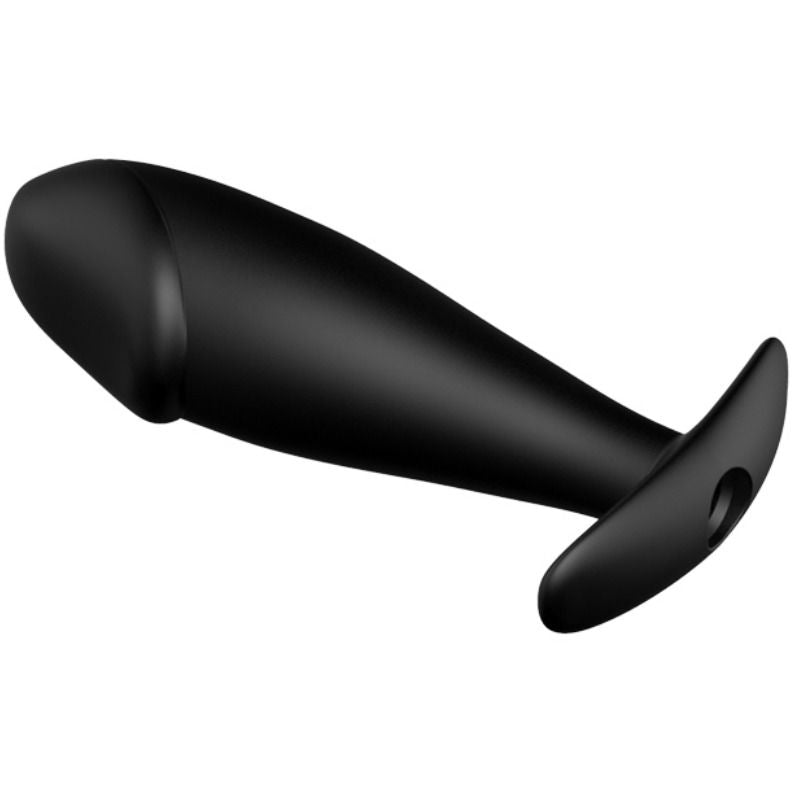 Plug anal en silicone forme pénis et 12 modes de vibration noir