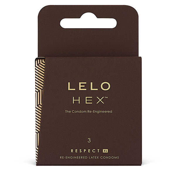 Préservatifs HEX Respect XL Latex Structure Hexagonale 3 Pack - Lelo