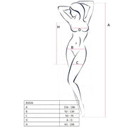PASSION - FEMME BS026 BODYSTOCKING BLANC STYLE ROBE TAILLE UNIQUE