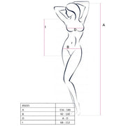 PASSION - FEMME BS035 BODYSTOCKING BLANC TAILLE UNIQUE