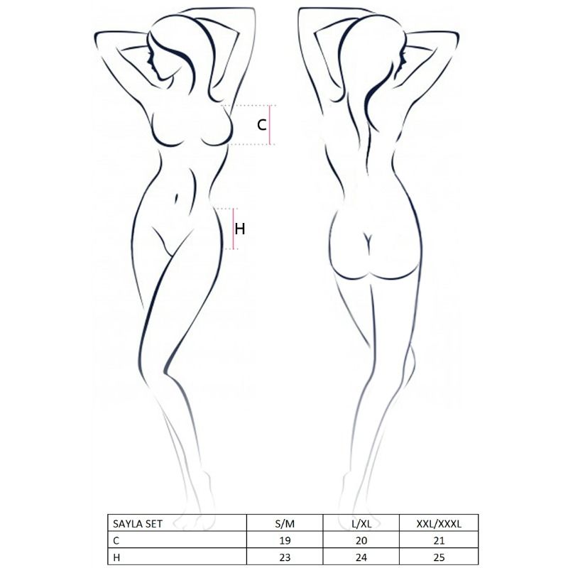 PASSION - ENSEMBLE FEMME SAYLA NOIR TAILLE L/XL