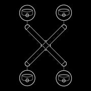 FETISH SUBMISSIVE - UNION DE MENOTTES EN CUIR VÉGAN