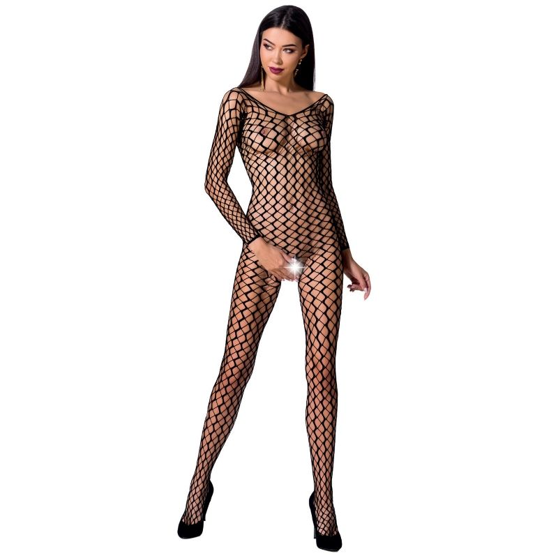 PASSION - FEMME BS068 BODYSTOCKING ROUGE TAILLE UNIQUE
