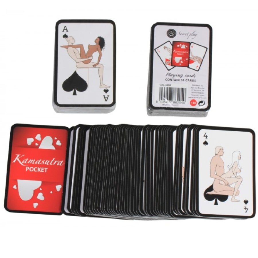 Jeu de Cartes Kamasutra de Poche 54 Positions 6 Langues - Secretplay