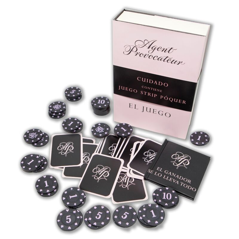 Jeu de Strip Poker Agent Provocateur Cartes et 48 Jetons - Diablo Picante