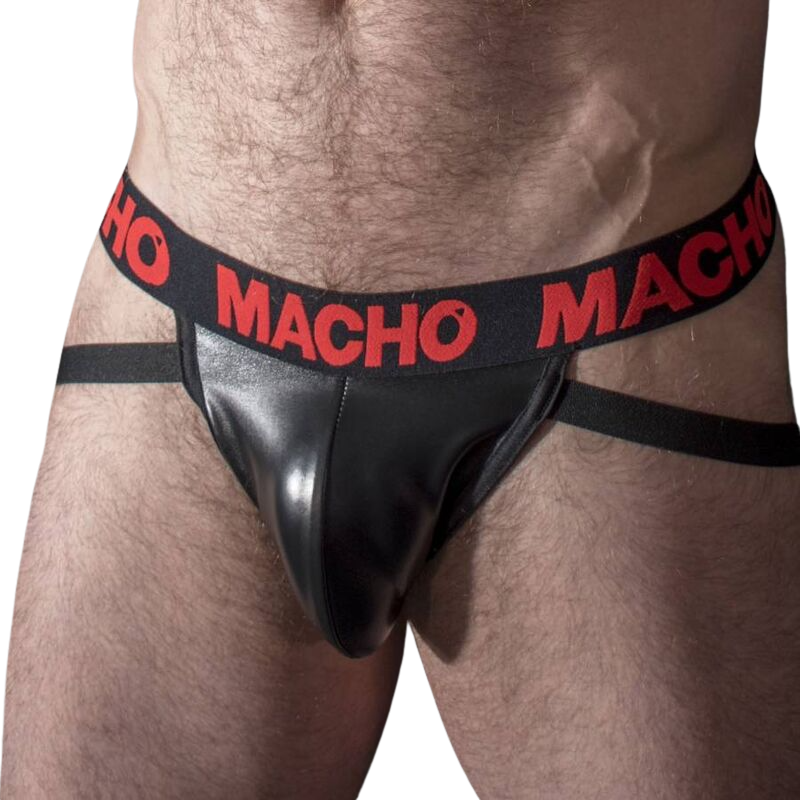 Jockstrap Cuir Ceinture Élastique Ajustable - Macho