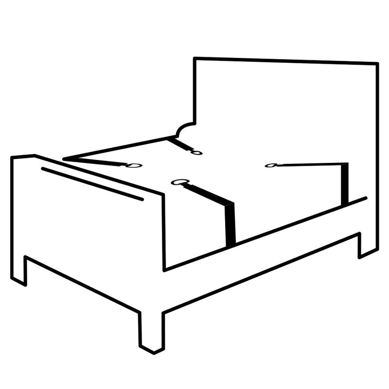 Kit Attaches de Lit BDSM Sangles Sous-Matelas Néoprène Réglable - Darkness