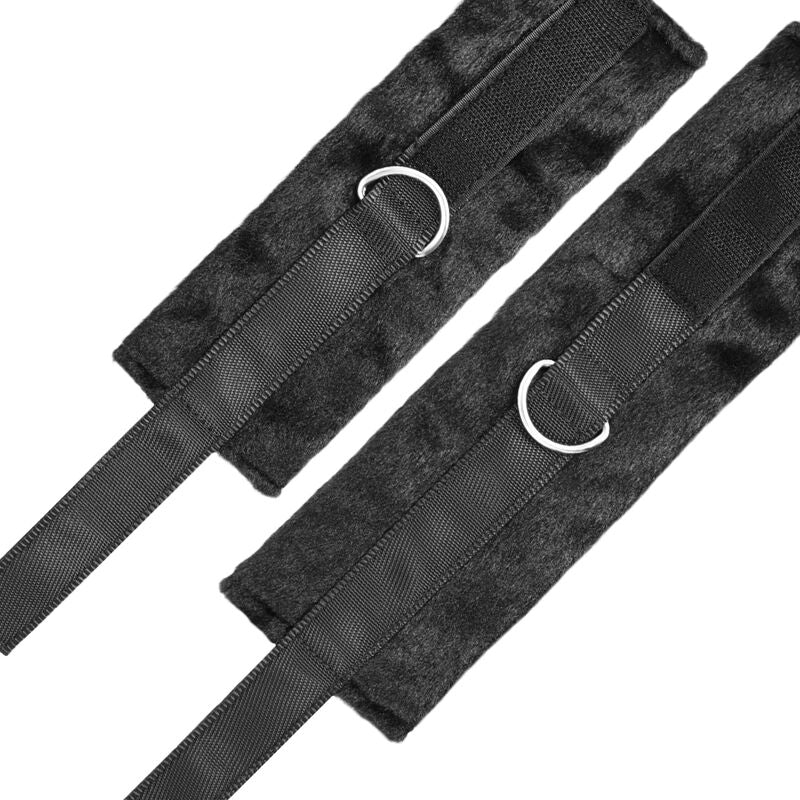 Kit Attaches de Lit BDSM Sangles Sous-Matelas Néoprène Réglable - Darkness