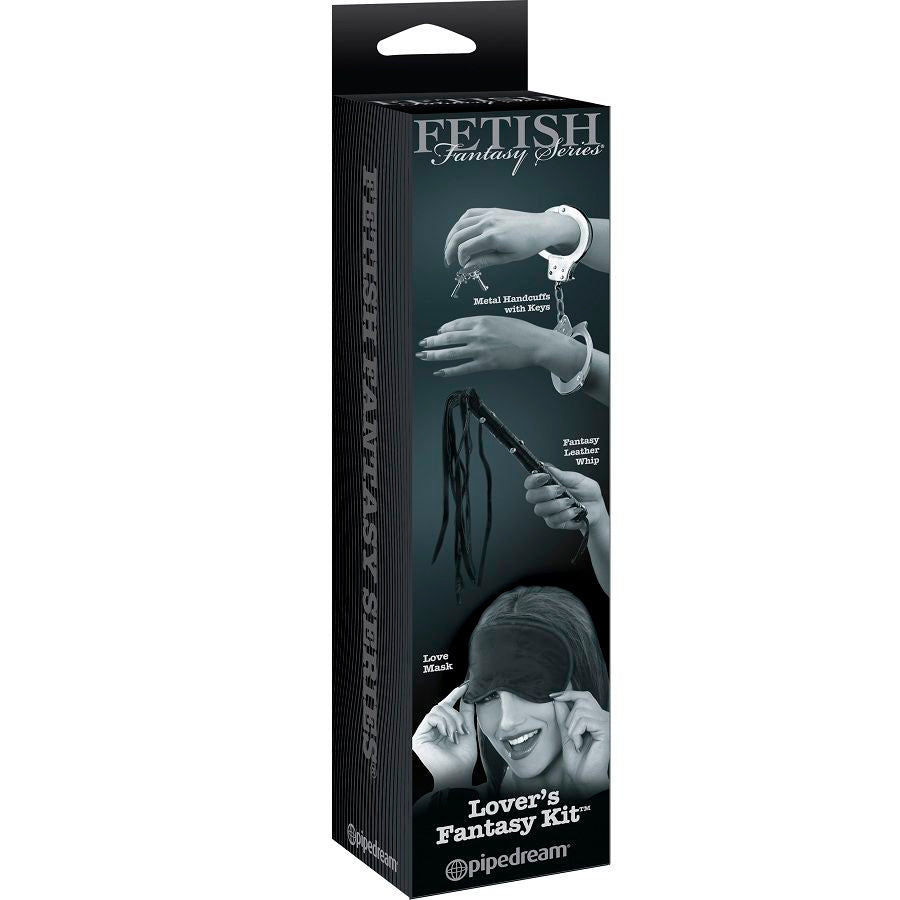 Kit BDSM Débutant Lovers Fantasy Menottes Fouet Masque - Fetish Fantasy