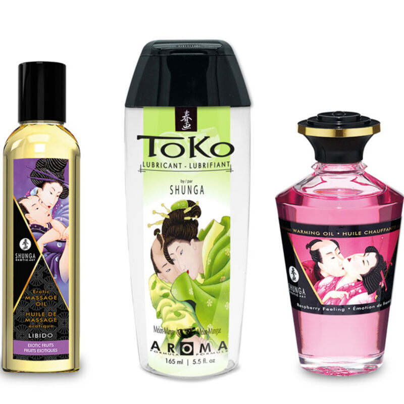 Kit Collection Baisers Fruités Huiles & Lubrifiant 3 Produits - Shunga