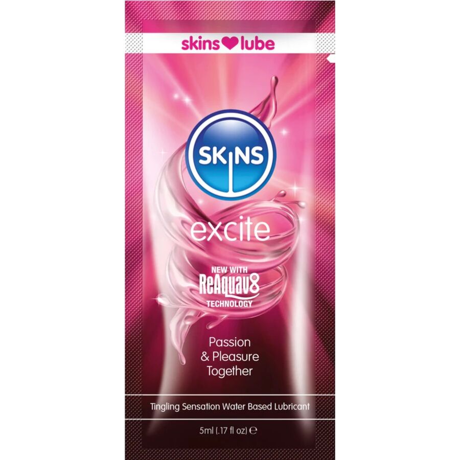 Lubrifiant Base Eau Excite L-arginine Effet Picotement - Skins