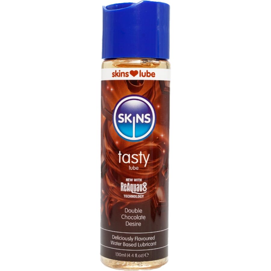 Lubrifiant Comestible Double Chocolat Base Eau Vegan 130 ml - Skins