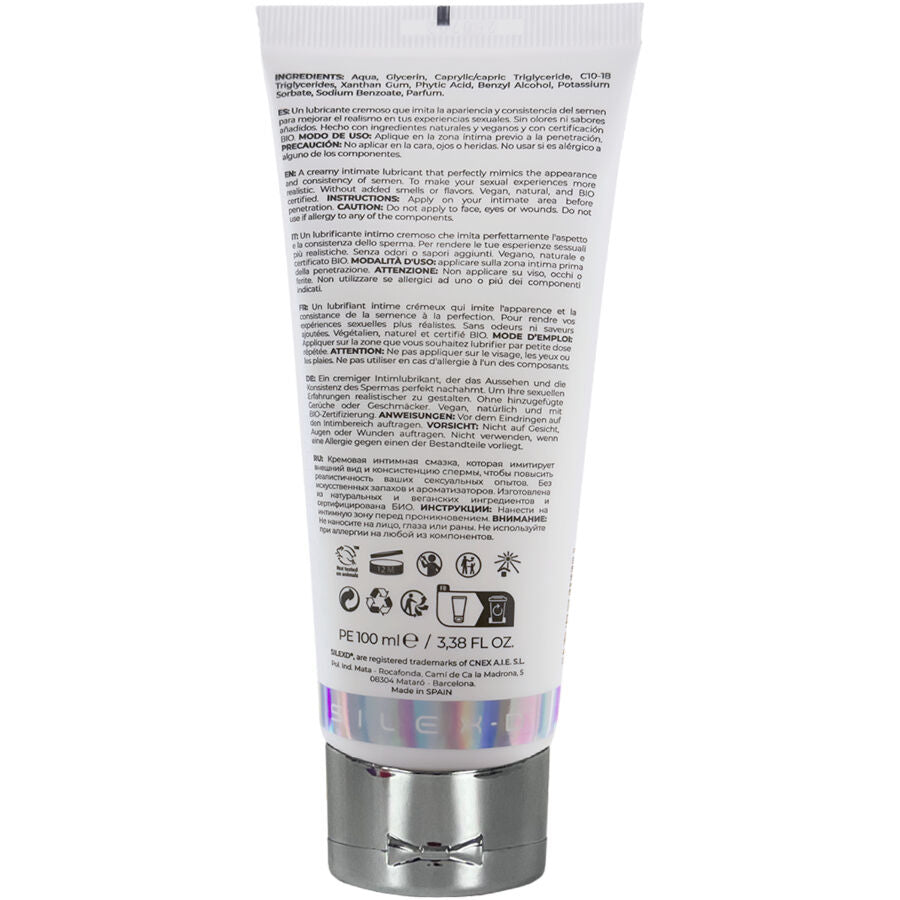 Lubrifiant Crémeux Bio Milky Lub Effet Réaliste 100 ml - Silexd
