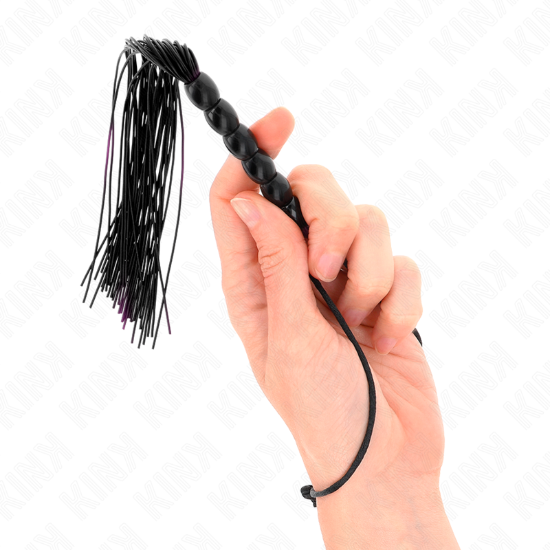 Martinet BDSM Silicone 6 Lanières Souple 26 cm - Kink Impact & Touch