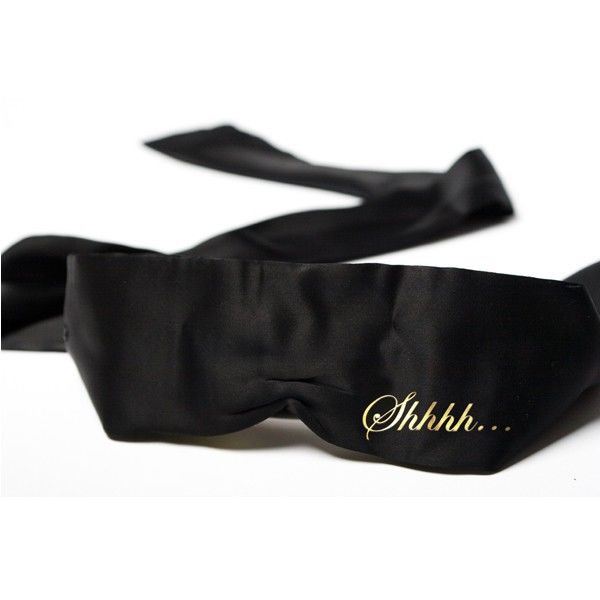 Masque Bandeau Satin Chut Messages Sensuels Jeu Érotique - Bijoux Indiscrets