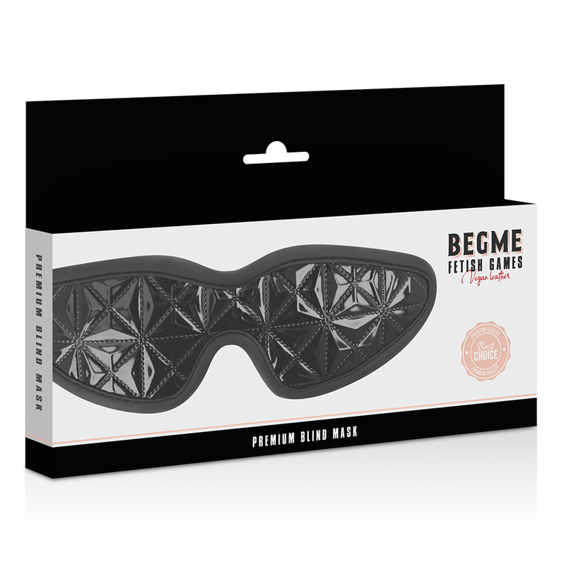 Masque Bandeau Yeux BDSM Black Edition Néoprène Réglable - Begme