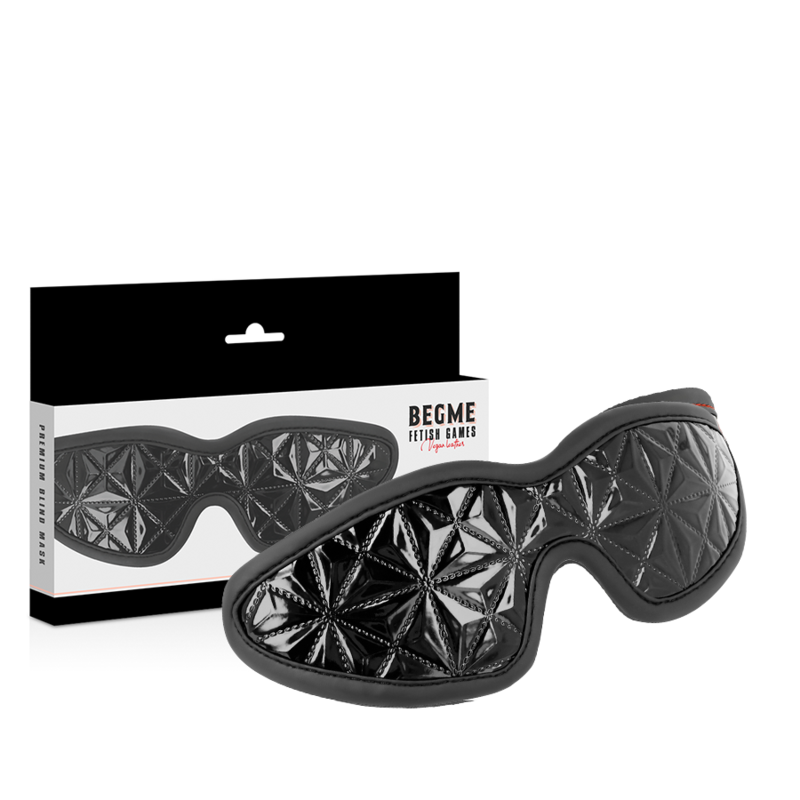 Masque Bandeau Yeux BDSM Black Edition Néoprène Réglable - Begme