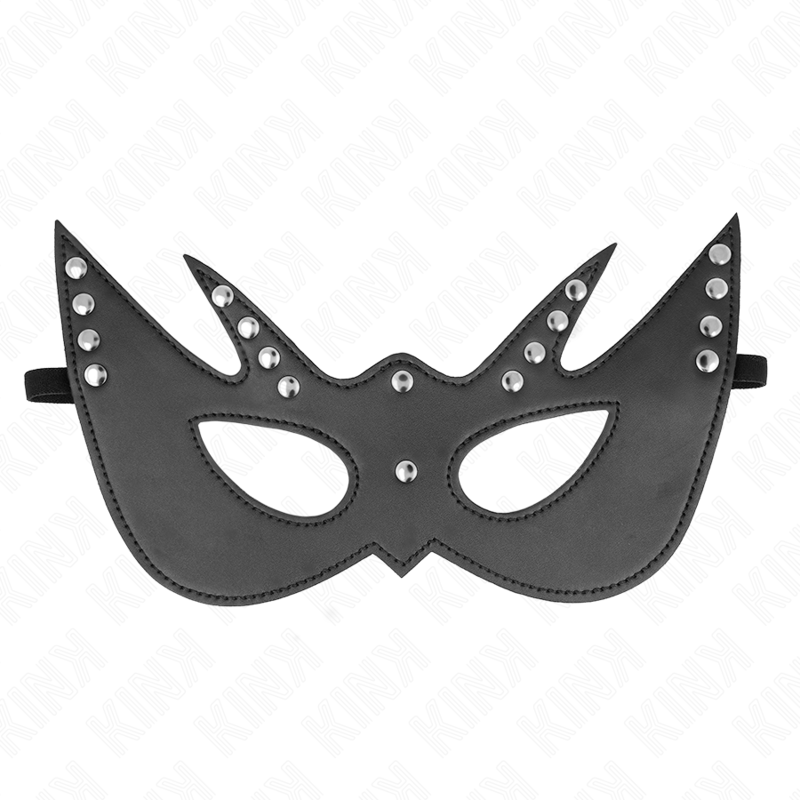 Masque BDSM Chauve-Souris Cuir avec Rivets 23 x 15 cm - Kink