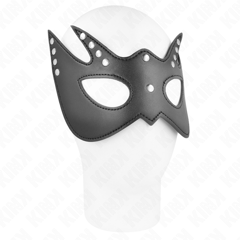 Masque BDSM Chauve-Souris Cuir avec Rivets 23 x 15 cm - Kink