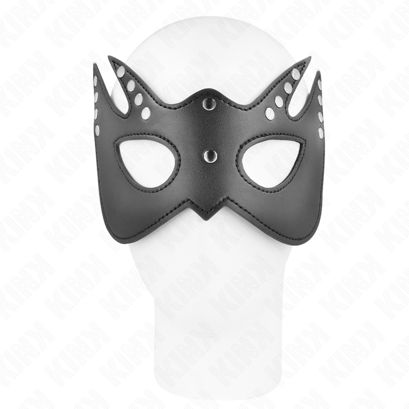 Masque BDSM Chauve-Souris Cuir avec Rivets 23 x 15 cm - Kink