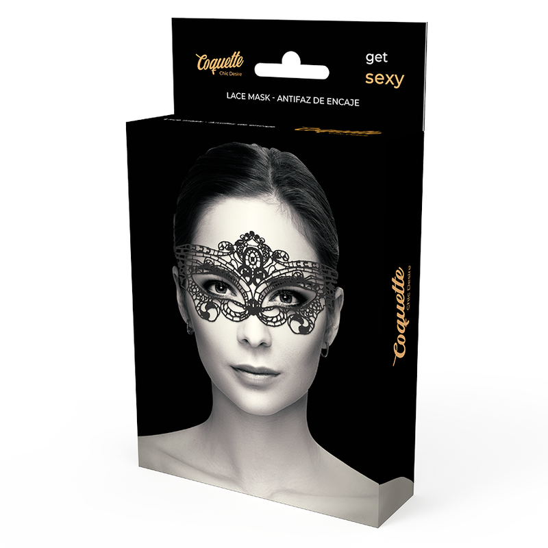 Masque BDSM Fine Dentelle Noir Chic Desire - Coquette