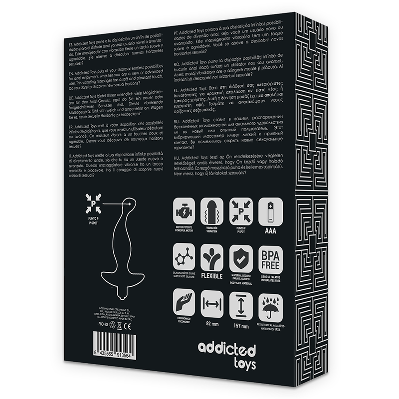 Masseur Prostate Vibrant Modèle 1 Silicone Flexible Étanche - Addicted Toys