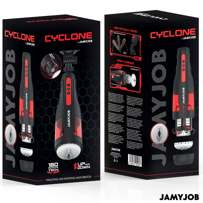 Masturbateur Automatique Cyclone Rotation et Poussée 10 Modes Rechargeable - Jamyjob