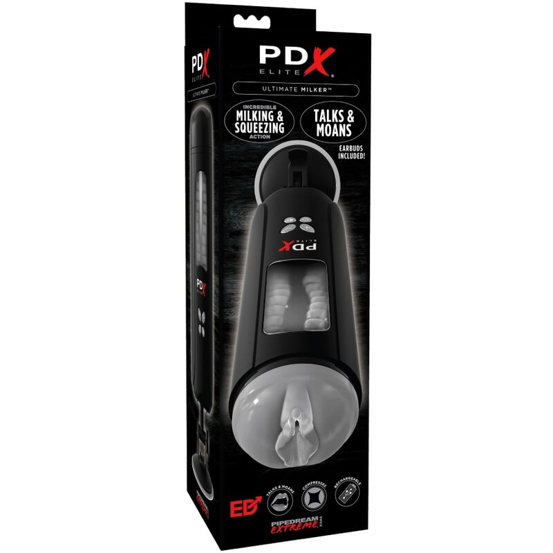Masturbateur Automatique Ultimate Milker Rotatif avec Voix Rechargeable - PDX Elite