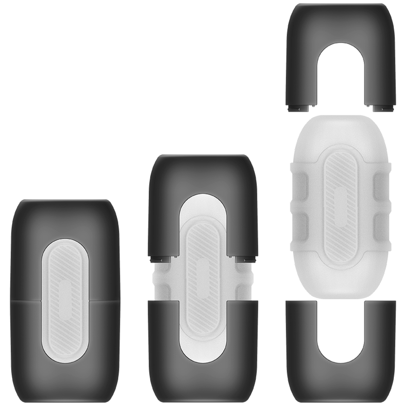 Masturbateur Double Entrée Turbo Vagin et Bouche Texturé - Jamyjob