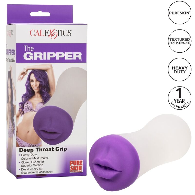 Masturbateur Gorge Profonde Double Densité Texturé Nervuré - CalExotics