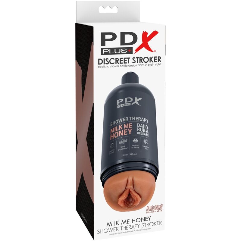 Masturbateur Stroker Discret Milk Me Honey Bouteille Shampoing Ventouse - PDX Plus