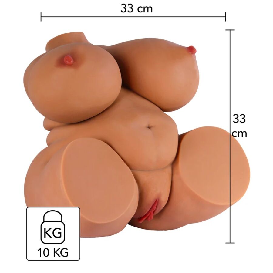 Masturbateur Torse Féminin Big Fat Banging Babe XL 10 Kg Double Orifice - Hidden Desire