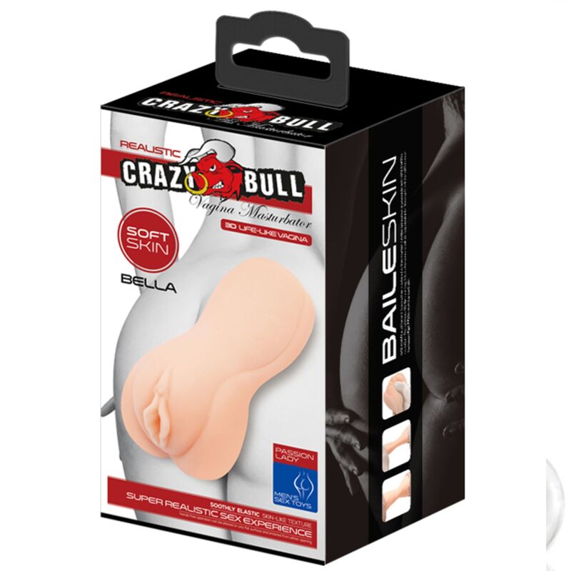 Masturbateur Vagin Réaliste Bella Lèvres Douces et Nervures - Crazy Bull