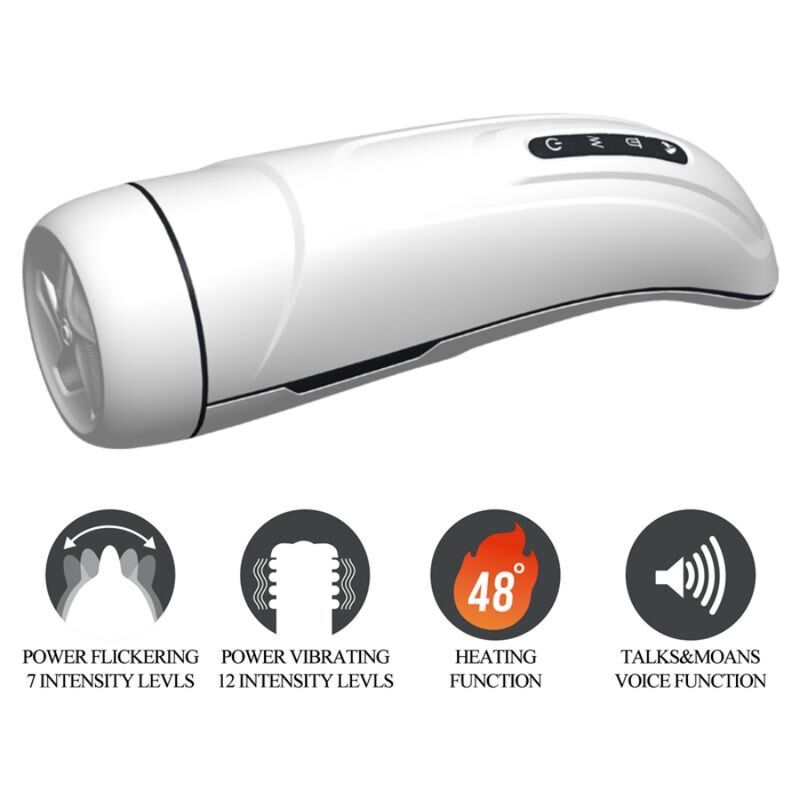 Masturbateur Vibrant Chauffant Marissa Aspiration Voix 12 Modes - Pretty Love