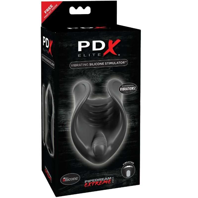 Masturbateur Vibrant Silicone Nervures Massantes Flexible Étanche - PDX Elite