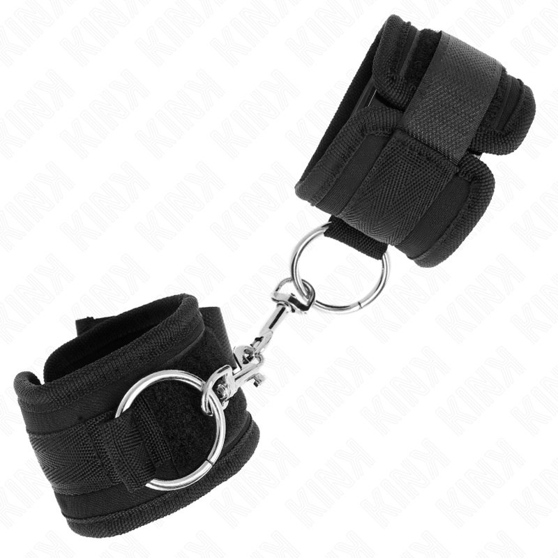 Menottes BDSM Appui-Poignets Ajustables Néoprène 18-35 cm - Kink