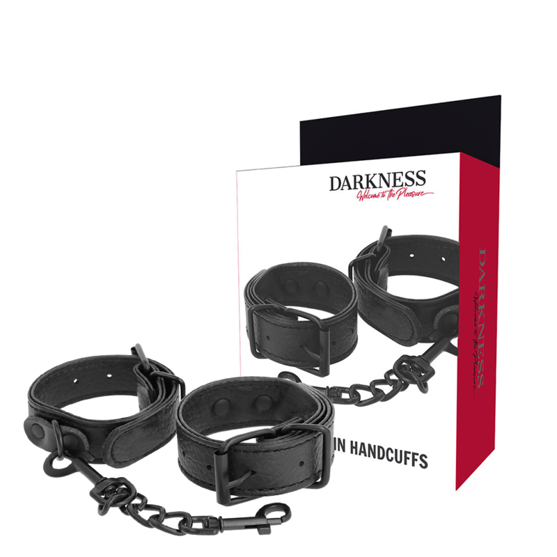 Menottes Bondage Texturées Intérieur Doux Sans Nickel - Darkness