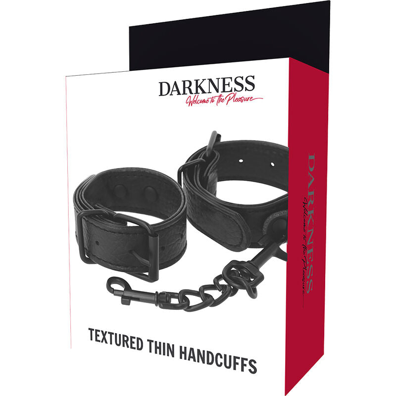 Menottes Bondage Texturées Intérieur Doux Sans Nickel - Darkness