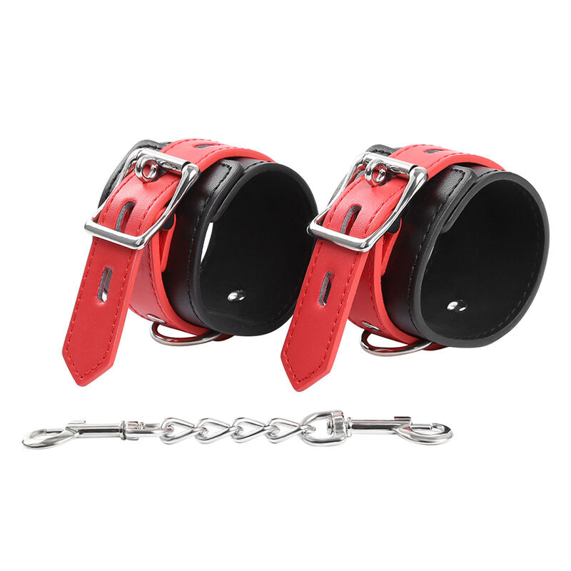 Menottes de Poignet BDSM Boucle de Verrouillage Ajustables Simili Cuir - Ohmama