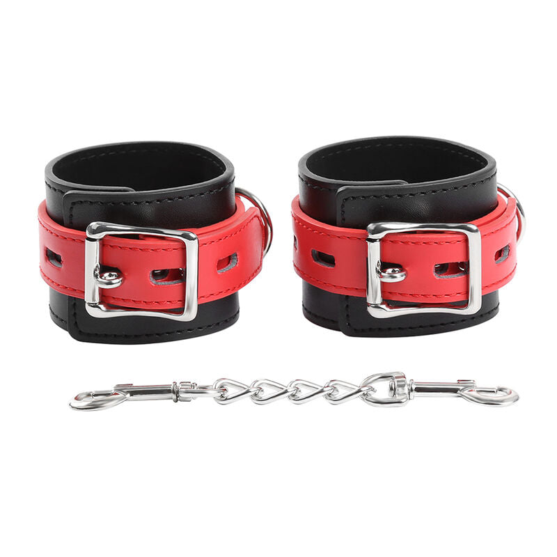 Menottes de Poignet BDSM Boucle de Verrouillage Ajustables Simili Cuir - Ohmama