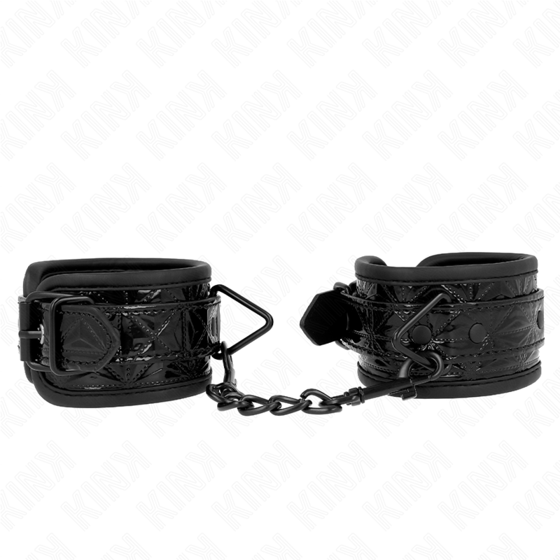 Menottes Poignets BDSM Motif Diamant Réglables 17-26 cm - Kink