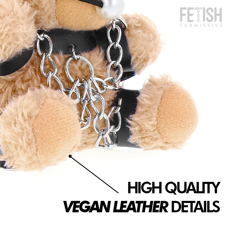 Ours en Peluche BDSM Fozzie Harnais Cuir et Bâillon - Fetish Submissive