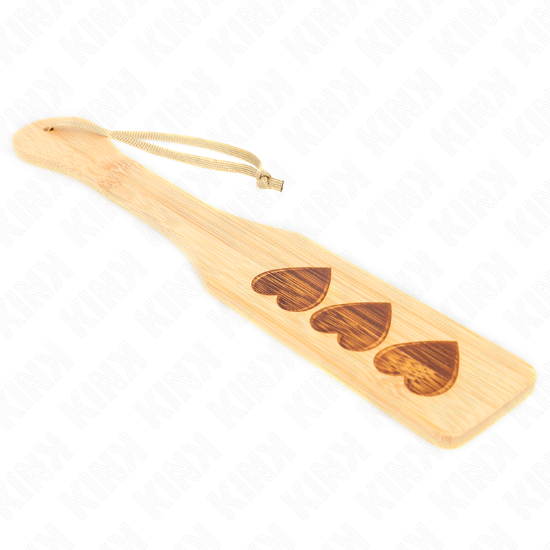 Paddle BDSM Bambou Design Cœur 32 x 5,5 cm - Kink