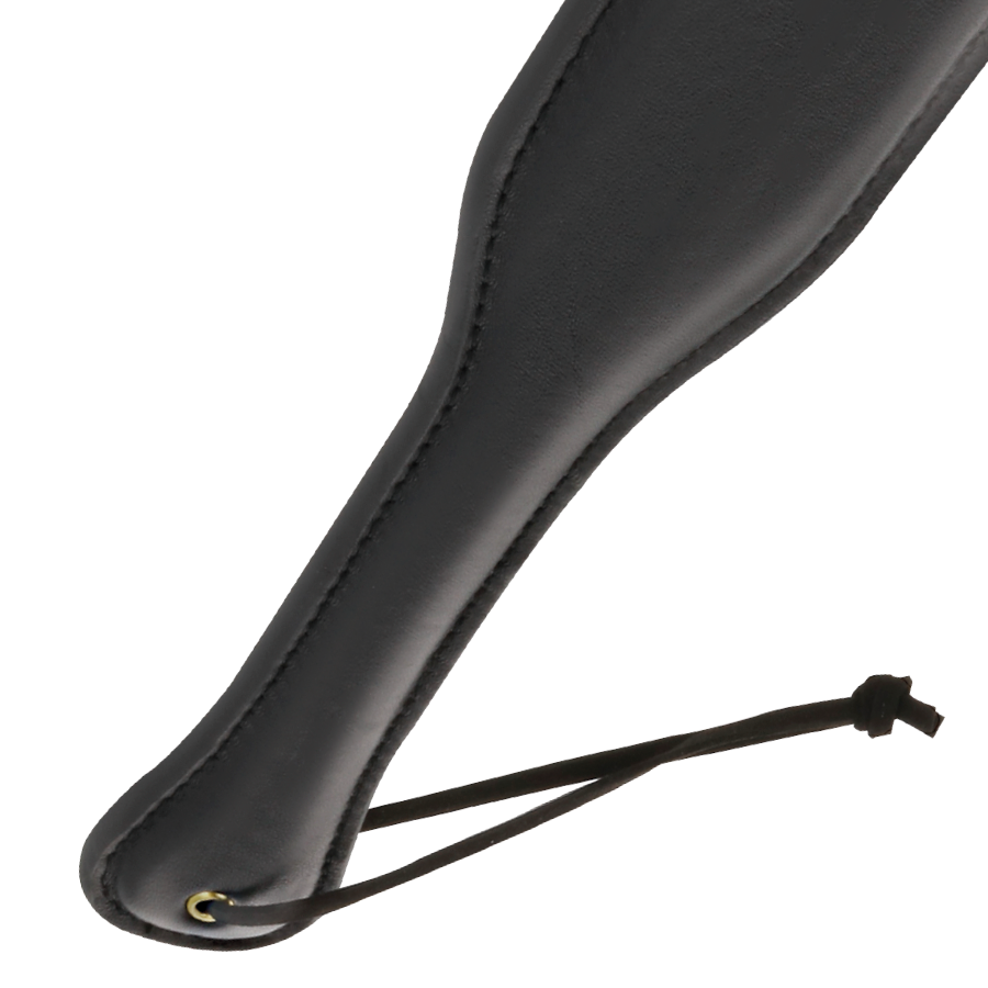 Paddle BDSM Cuir Véritable Coutures Surpiquées 32 cm - Darkness