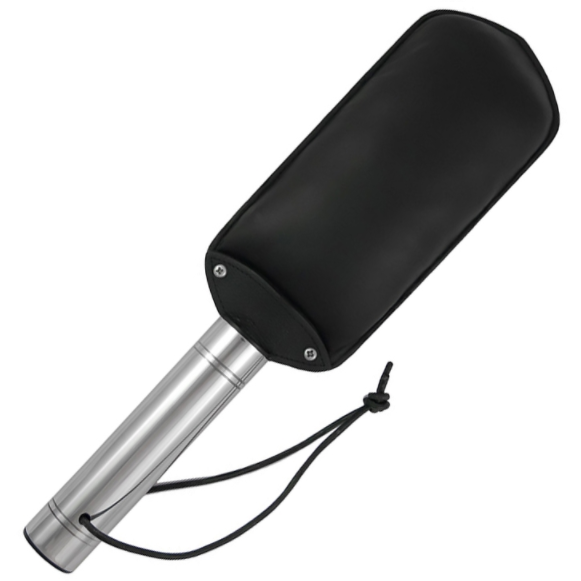 Paddle BDSM Cuir Véritable et Acier Noyau à Mémoire de Forme 45 cm - Metal Hard
