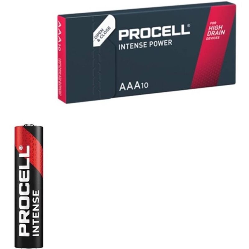 Piles AAA LR03 Alcalines Intense Power 1,5V Boîte de 10 - Procell