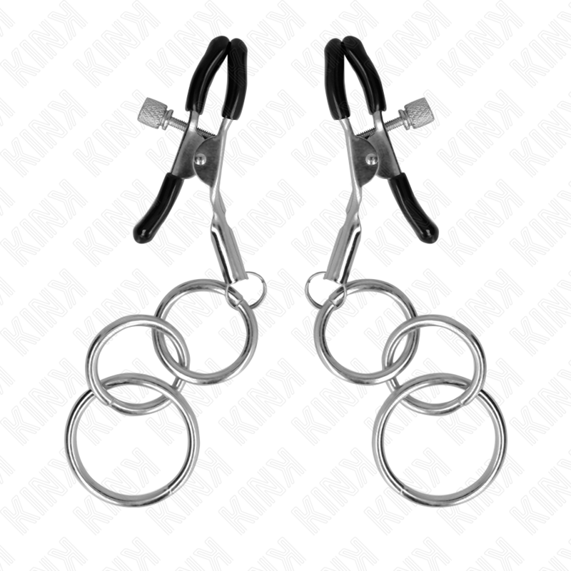 Pinces à Tétons 3 Joints Toriques Réglables 6 cm - Kink