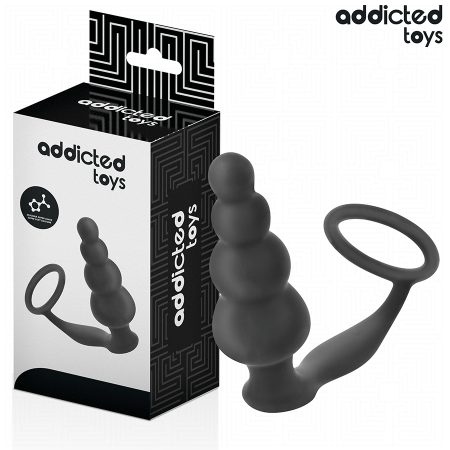 Plug Anal avec Anneau Testiculaire Modèle 5 Silicone - Addicted Toys